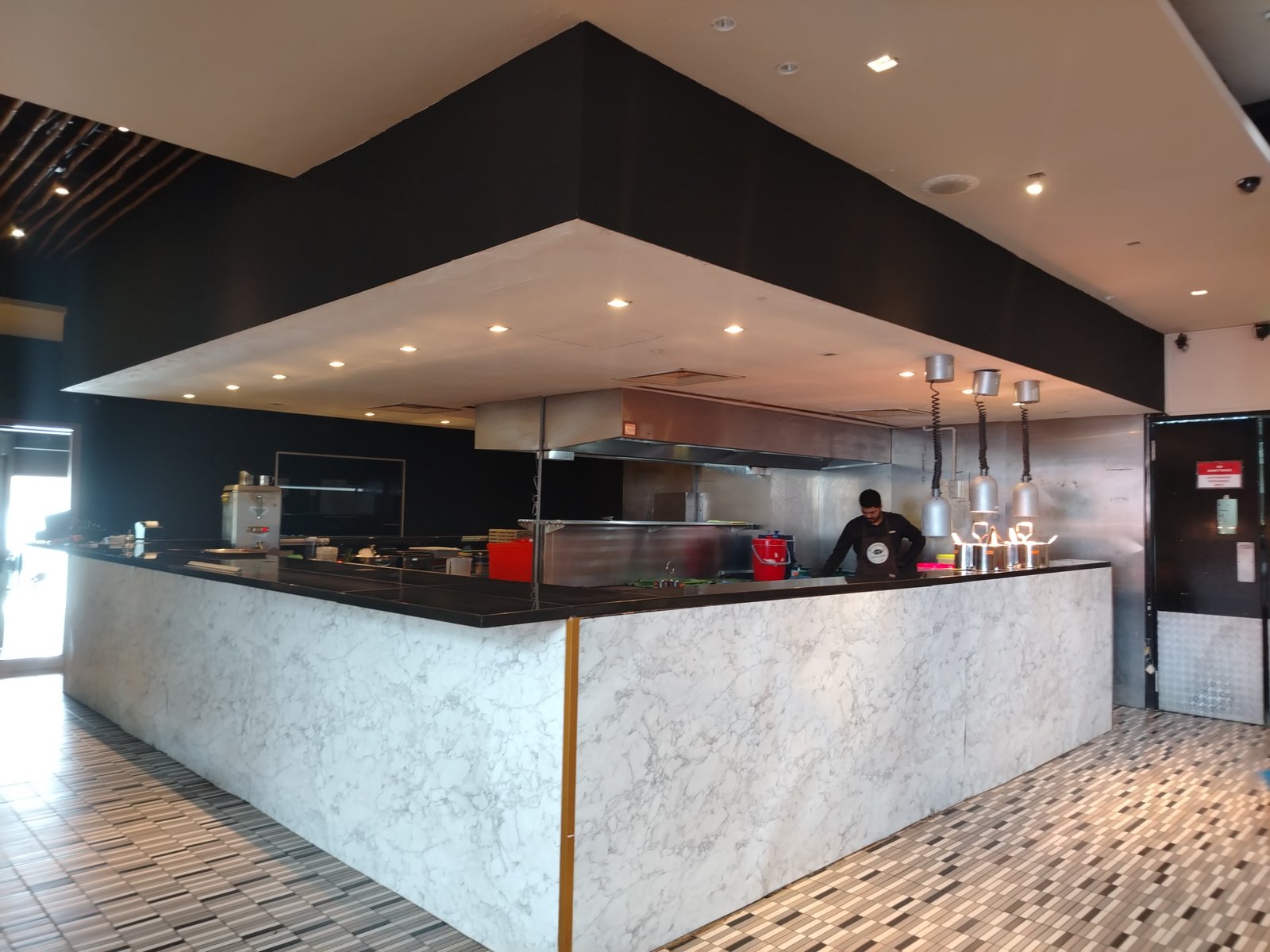 Anonymised interior of the completed premium food-and-beverage format